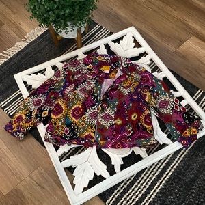 Amazing cropped jacket from Indonesia. Fits like a small-medium.